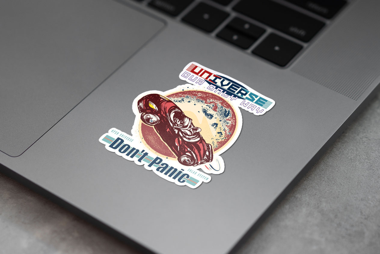 Car in space. Don't Panic 316